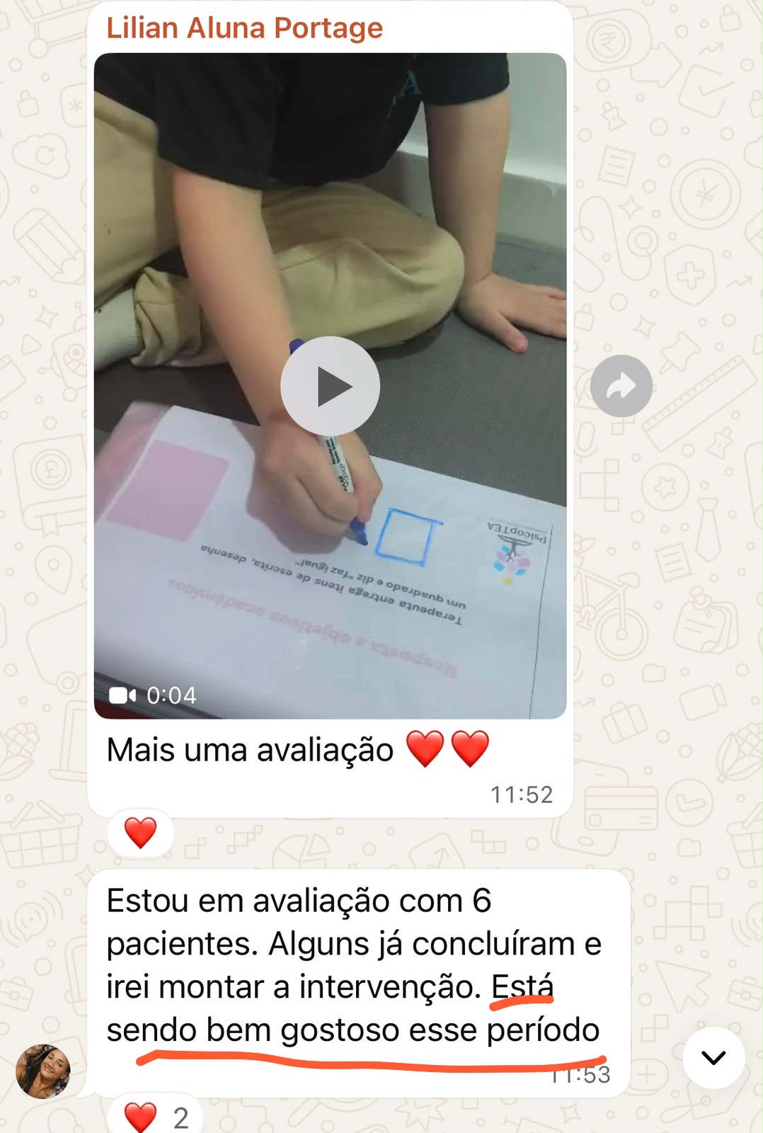 Lilian — avaliação com 6 pacientes