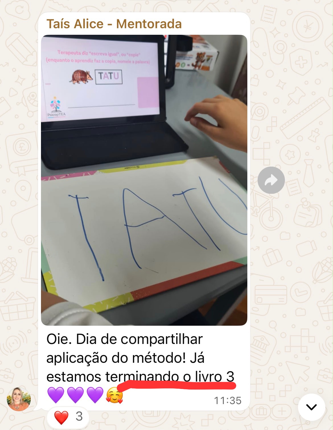 Taís Alice — terminando livro 3