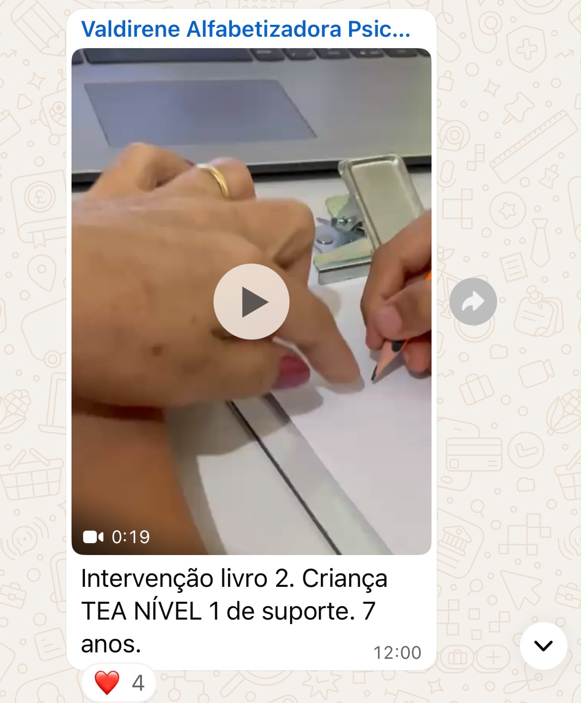 Valdirene — intervenção livro 2, 7 anos